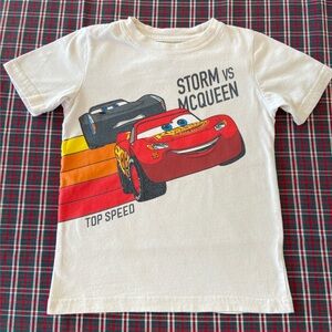 Disney Pixar T-Shirt From the Movie Cars  - Size 5T Storm vs McQueen Top Speed